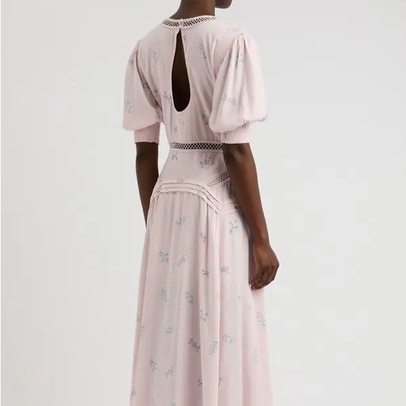 Free People Pink Floral Maxi Dress Size 12 - Picture 2 of 14